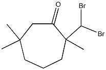 2-Dibromomethyl-2,6,6-trimethylcycloheptanone Struktur