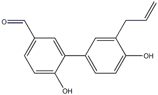 2,4'-Dihydroxy-3'-(2-propenyl)-1,1'-biphenyl-5-carbaldehyde Struktur