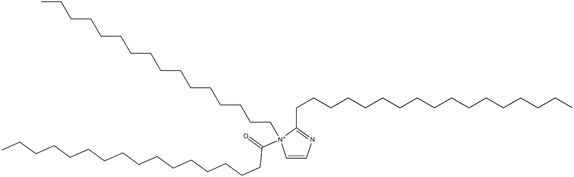 2-Heptadecyl-1-hexadecyl-1-heptadecanoyl-1H-imidazol-1-ium Struktur