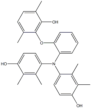 N,N-Bis(4-hydroxy-2,3-dimethylphenyl)-2-(6-hydroxy-2,5-dimethylphenoxy)benzenamine Struktur