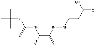 (2S)-2-(tert-Butyloxycarbonylamino)-N'-(3-oxo-3-aminopropyl)propanoic acid hydrazide Struktur