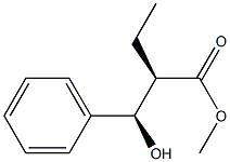 (2R,3R)-2-Ethyl-3-hydroxy-3-phenylpropionic acid methyl ester Struktur