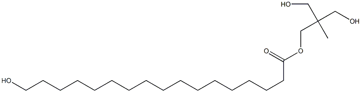 17-Hydroxyheptadecanoic acid 2,2-bis(hydroxymethyl)propyl ester Struktur