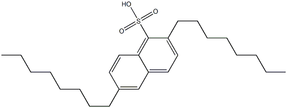 2,6-Dioctyl-1-naphthalenesulfonic acid Struktur