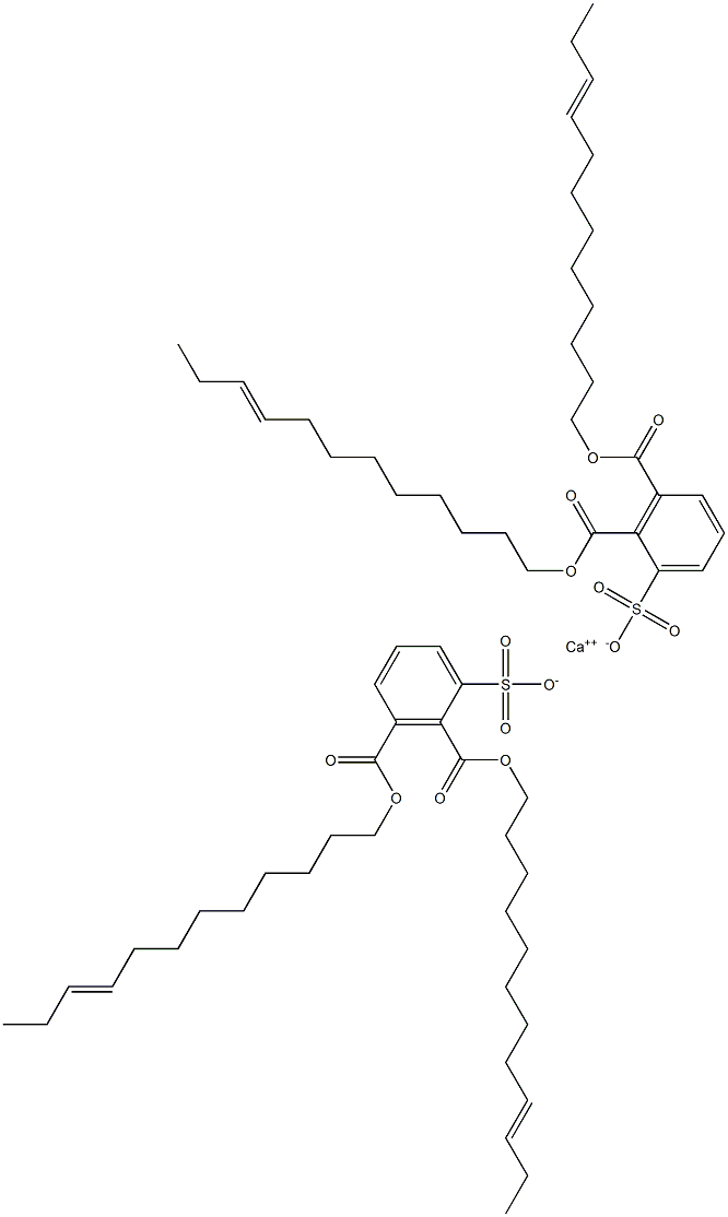 Bis[2,3-di(9-dodecenyloxycarbonyl)benzenesulfonic acid]calcium salt Struktur