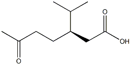 [R,(+)]-3-Isopropyl-6-oxoheptanoic acid Struktur