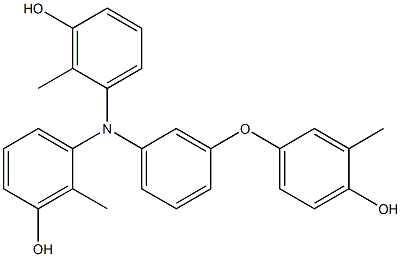 N,N-Bis(3-hydroxy-2-methylphenyl)-3-(4-hydroxy-3-methylphenoxy)benzenamine Struktur