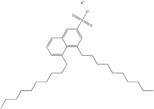 4,5-Didecyl-2-naphthalenesulfonic acid potassium salt Struktur