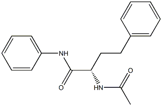 [S,(-)]-2-Acetylamino-4,N-diphenylbutyramide Struktur