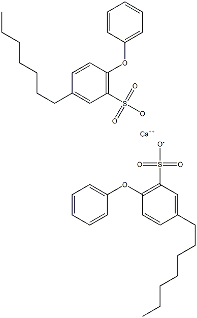 Bis(3-heptyl-6-phenoxybenzenesulfonic acid)calcium salt Struktur