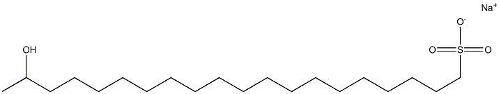 19-Hydroxyicosane-1-sulfonic acid sodium salt Struktur