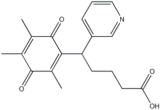 5-(2,4,5-Trimethyl-3,6-dioxo-1,4-cyclohexadienyl)-5-(3-pyridinyl)valeric acid Struktur