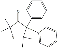 2,2,5,5-Tetramethyl-4,4-diphenylthiolan-3-one Struktur