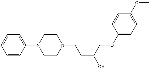 1-(4-Methoxyphenoxy)-4-[4-[phenyl]-1-piperazinyl]-2-butanol Struktur