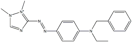 3-[[4-[Ethyl(phenylmethyl)amino]phenyl]azo]-1,2-dimethyl-1H-1,2,4-triazol-2-ium Struktur