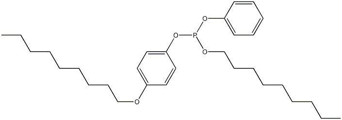 Phosphorous acid 4-(nonyloxy)nonyldiphenyl ester Struktur