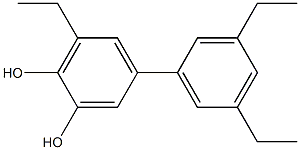 3-Ethyl-5-(3,5-diethylphenyl)benzene-1,2-diol Struktur