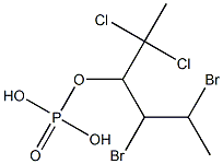 Phosphoric acid hydrogen (1,2-dibromopropyl)(2,2-dichloropropyl) ester Struktur