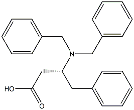 (R)-3-Dibenzylamino-4-phenylbutanoic acid Struktur