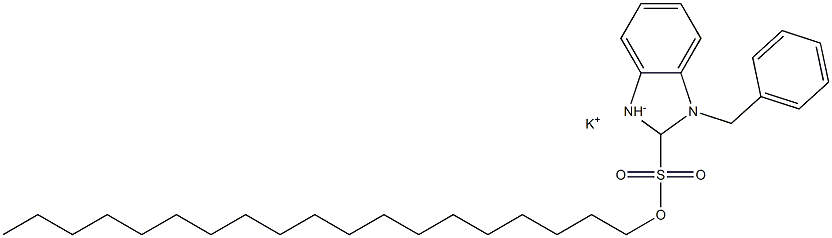 1-Benzyl-2,3-dihydro-2-nonadecyl-1H-benzimidazole-2-sulfonic acid potassium salt Struktur