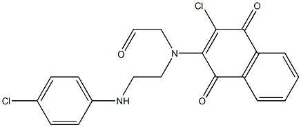 3-Chloro-2-[[2-[(4-chlorophenyl)amino]ethyl](2-oxoethyl)amino]-1,4-naphthoquinone Struktur