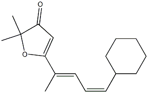 5-[(1E,3Z)-4-Cyclohexyl-1-methyl-1,3-butadienyl]-2,2-dimethylfuran-3(2H)-one Struktur