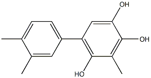 3-Methyl-5-(3,4-dimethylphenyl)benzene-1,2,4-triol Struktur