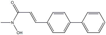 (E)-3-[4-Phenylphenyl]-N-methyl-2-propenehydroxamic acid Struktur