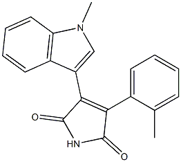 3-(1-Methyl-1H-indol-3-yl)-4-(2-methylphenyl)-1H-pyrrole-2,5-dione Struktur