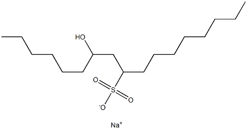 7-Hydroxyheptadecane-9-sulfonic acid sodium salt Struktur