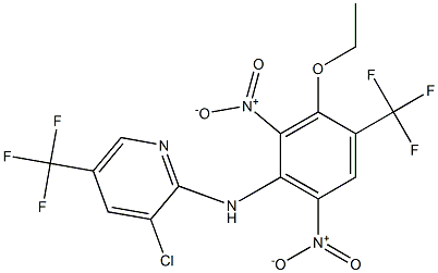 3-Chloro-5-trifluoromethyl-N-(3-ethoxy-4-trifluoromethyl-2,6-dinitrophenyl)pyridin-2-amine Struktur