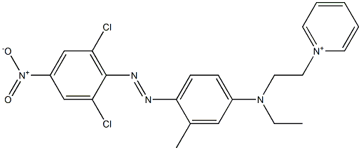 1-[2-[[4-[(2,6-Dichloro-4-nitrophenyl)azo]-3-methylphenyl](ethyl)amino]ethyl]pyridinium Struktur