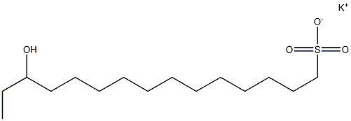 13-Hydroxypentadecane-1-sulfonic acid potassium salt Struktur