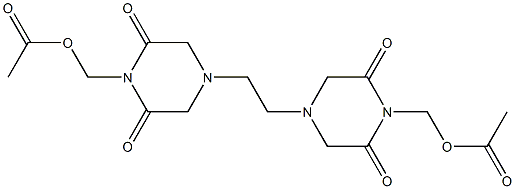 4,4'-Ethylenebis(2,6-dioxopiperazine-1-methanol)bisacetate Struktur