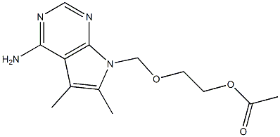 Acetic acid 2-[[4-amino-5,6-dimethyl-7H-pyrrolo[2,3-d]pyrimidin-7-yl]methoxy]ethyl ester Struktur