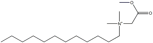 N-(Methoxycarbonylmethyl)-N,N-dimethyl-1-dodecanaminium Struktur