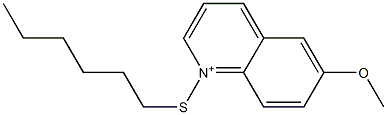 1-Hexylthio-6-methoxyquinolinium Struktur