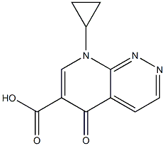 8-Cyclopropyl-5,8-dihydro-5-oxopyrido[2,3-c]pyridazine-6-carboxylic acid Struktur