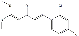 (E)-5-[2,4-Dichlorophenyl]-1,1-bis(methylthio)-1,4-pentadien-3-one Struktur