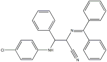 3-[(4-Chlorophenyl)amino]-3-phenyl-2-[(diphenylmethylene)amino]propanenitrile Struktur