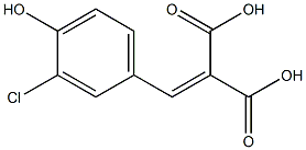 (3-Chloro-4-hydroxybenzylidene)malonic acid Struktur