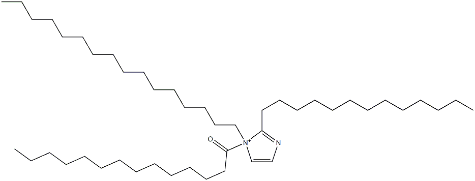 1-Hexadecyl-1-tetradecanoyl-2-tridecyl-1H-imidazol-1-ium Struktur