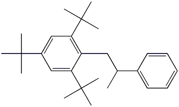 1-(2,4,6-Tri-tert-butylphenyl)-2-phenylpropane Struktur