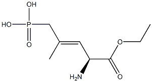 (2S,3E)-2-Amino-4-methyl-5-phosphono-3-pentenoic acid 1-ethyl ester Struktur