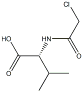 (R)-2-[(Chloroacetyl)amino]-3-methylbutanoic acid Struktur