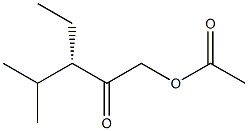 [S,(+)]-3-Ethyl-1-acetyloxy-4-methyl-2-pentanone Struktur