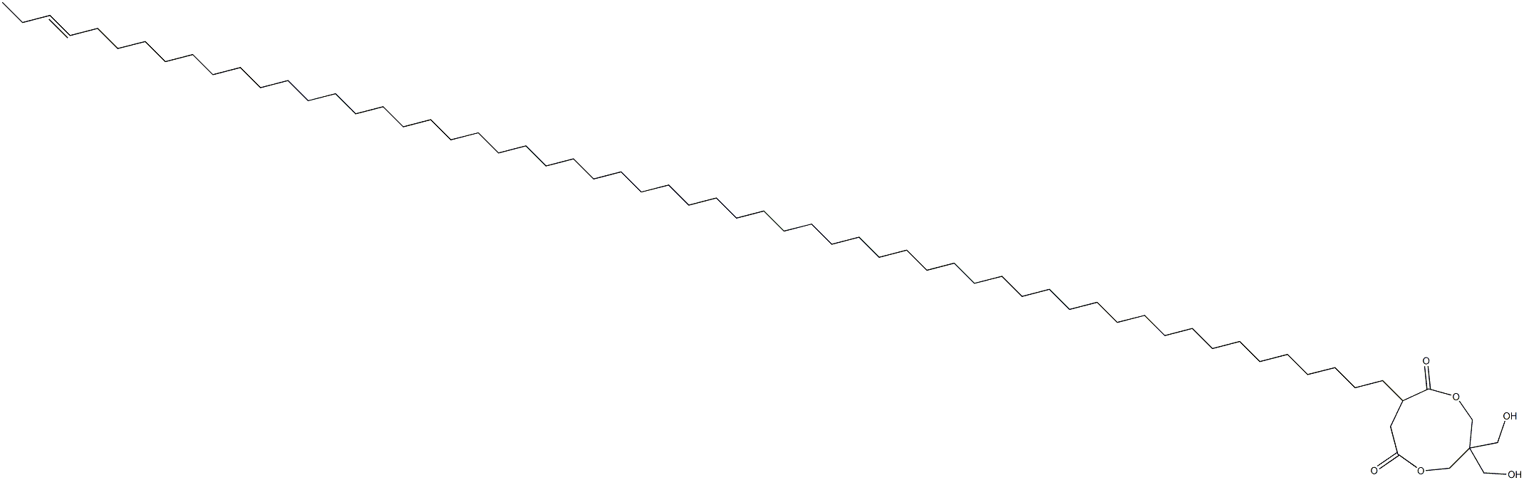 3,3-Bis(hydroxymethyl)-8-(56-nonapentacontenyl)-1,5-dioxacyclononane-6,9-dione Struktur