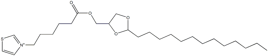 3-[6-(2-Tridecyl-1,3-dioxolan-4-ylmethoxy)-6-oxohexyl]thiazolium Struktur