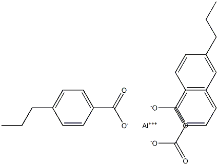 Tris(4-propylbenzoic acid)aluminum salt Struktur