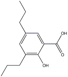 2-Hydroxy-3,5-dipropylbenzoic acid Struktur